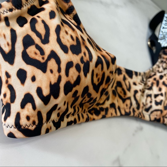 Victoria Secret scoop bra bikini cheetah animal print set - Picture 7 of 11